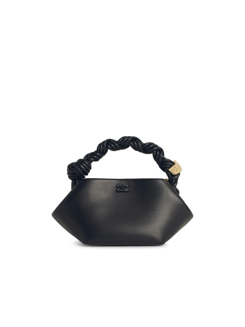 Ganni Bou' Mini Bag In Black Leather Blend