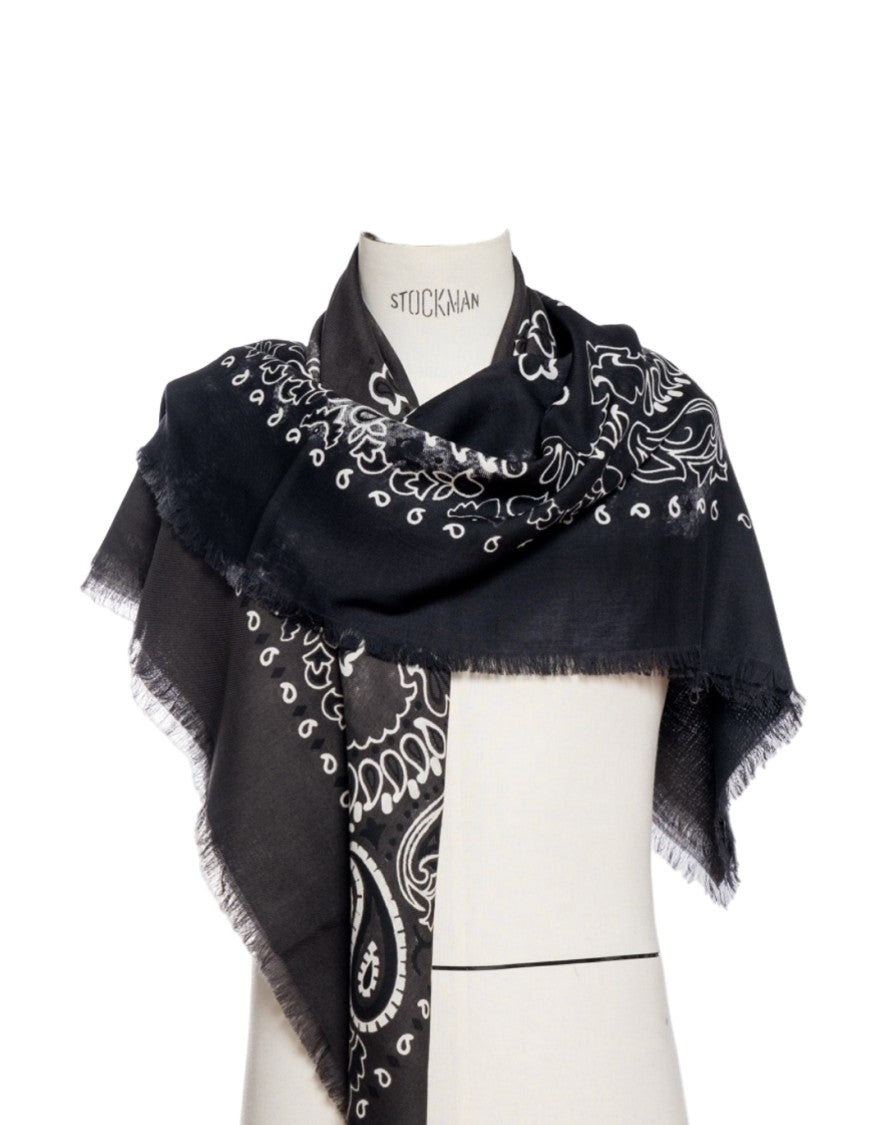 Destin Large Square Scarf With Bandana-Inspired Pattern