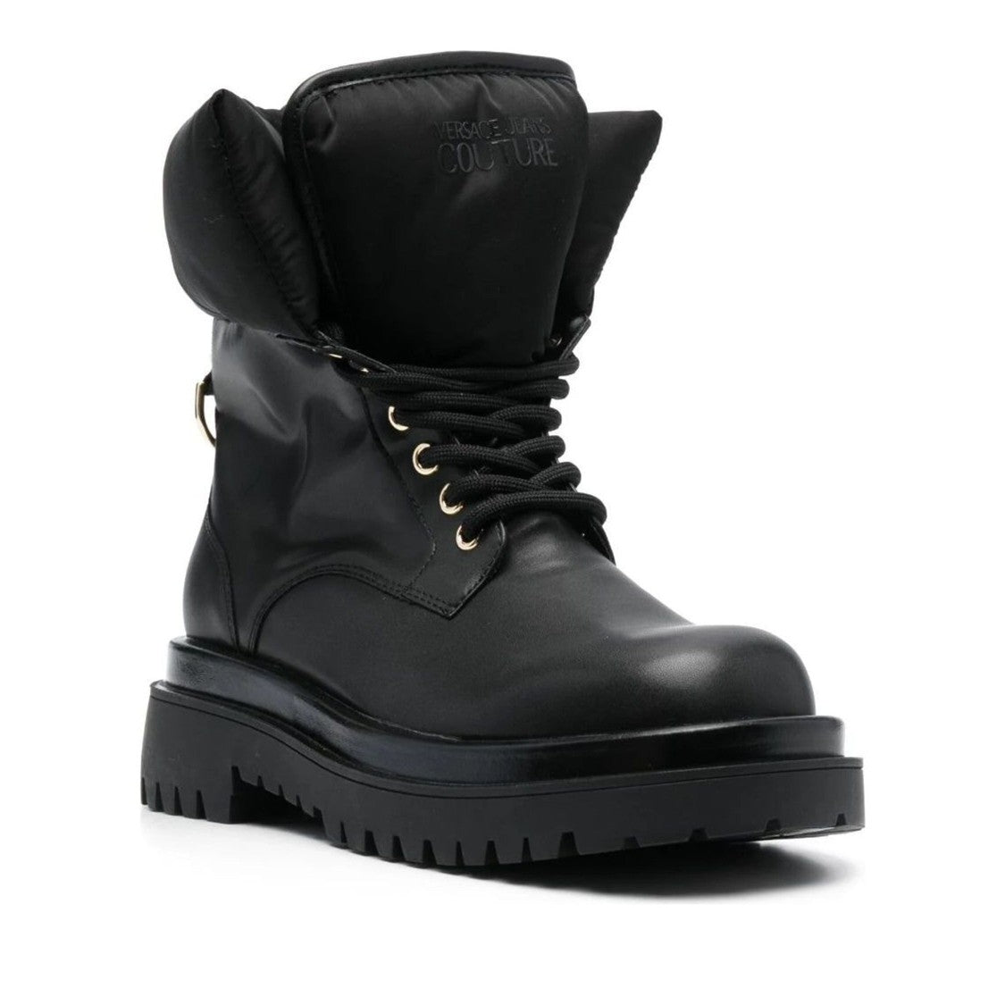 Versace Jeans Couture Black Drew Polyurethane Luxe Boots