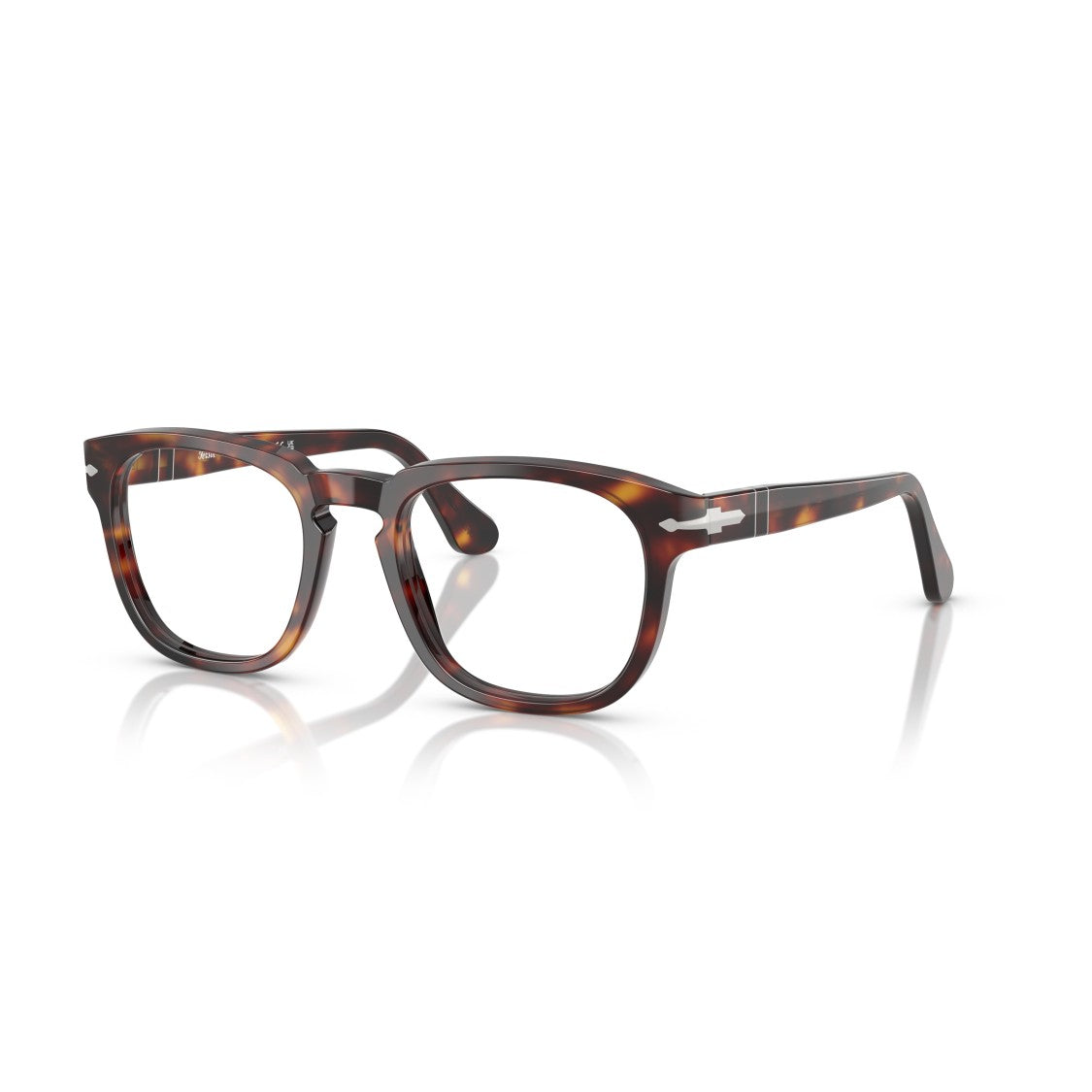 Persol 0Po3376v Classic Square Acetate Eyeglasses With Tortoiseshell Pattern