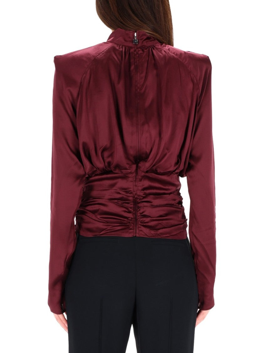 Rotate Birger Christensen Bordeaux Long-Sleeved Top