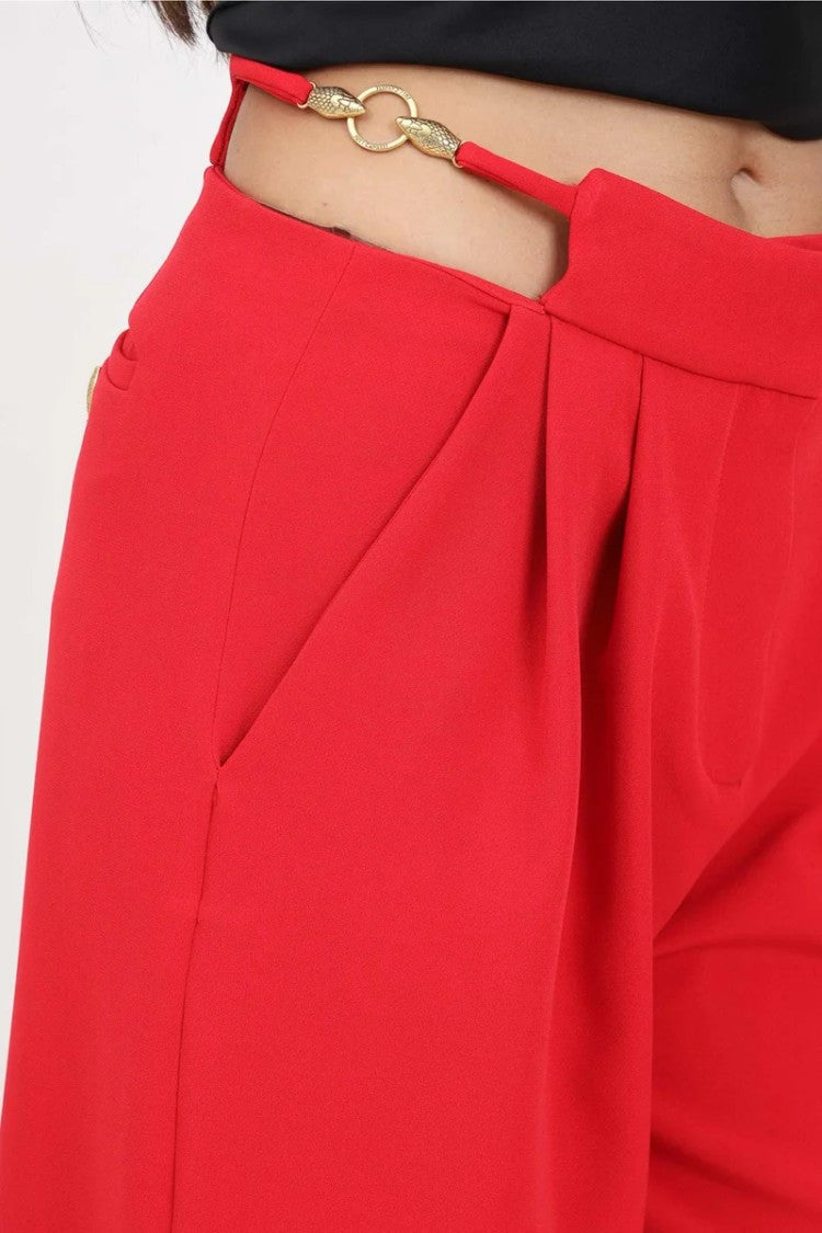 Just Cavalli High-Waisted Trousers - Yellow