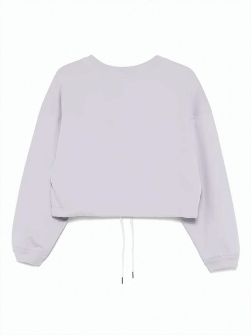 Isabel Marant Cropped Purple Sweatshirt With Adjustable Hem