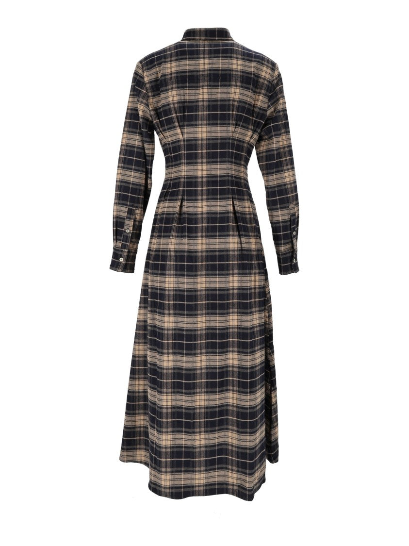 Mc2 Saint Barth Alys Tartan Flannel Midi Dress