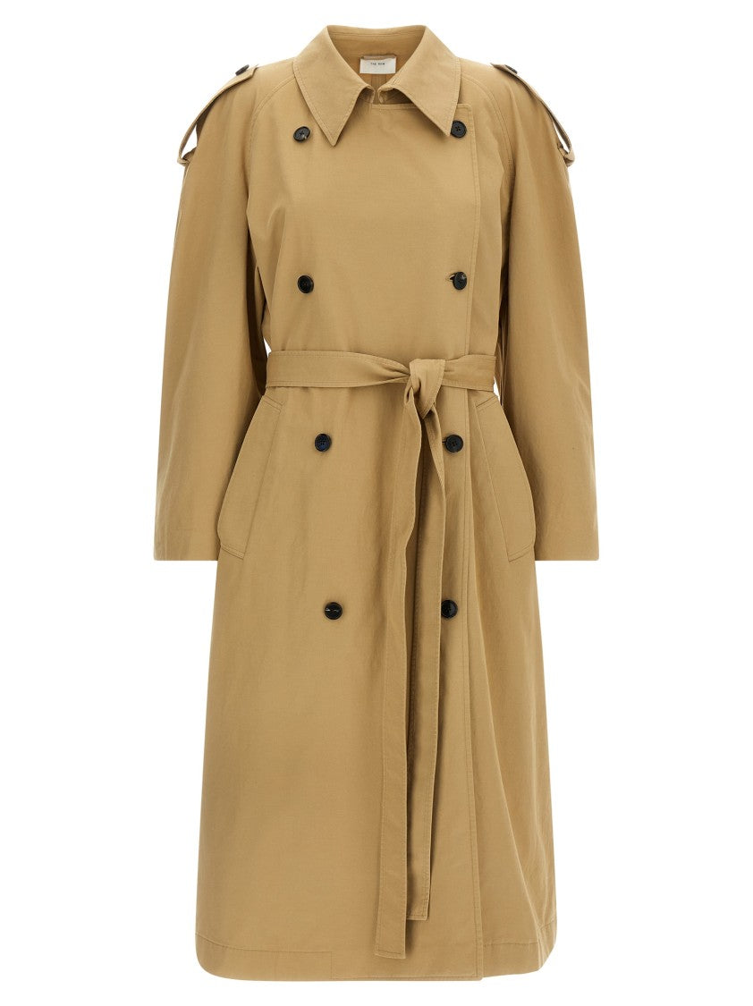 The Row 'Dester' Cotton Gabardine And Cashmere Trench Coat