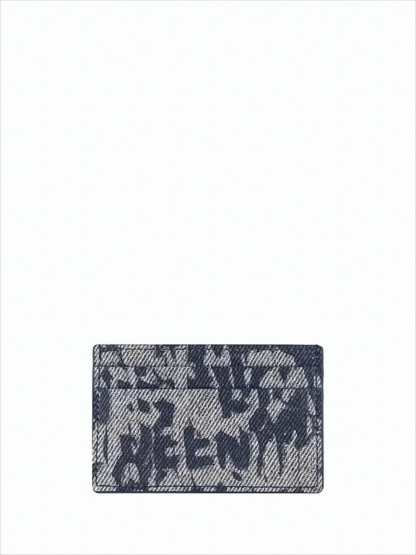 Alexander Mcqueen Textured Calf Leather Wallet With Abstract Lettering
