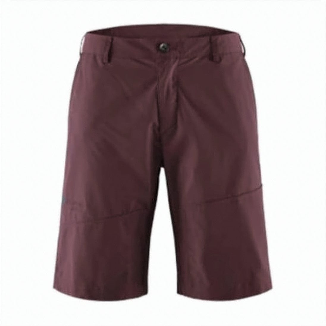 Klattermusen Tailored Burgundy Shorts With Button Closure And Seam Detailing