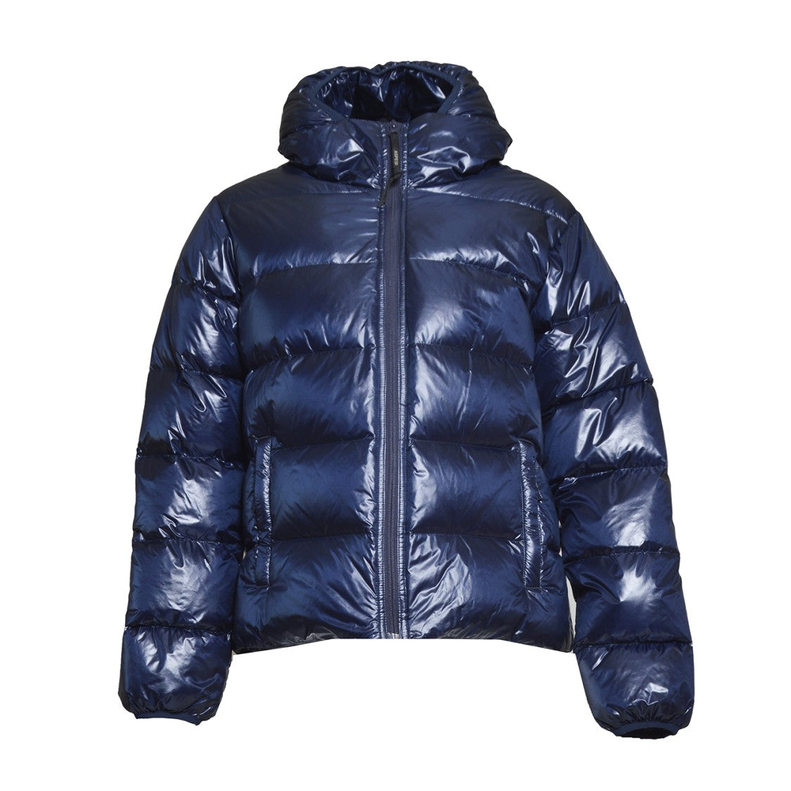 Aspesi Budd Puffer Jacket In Shiny Blue Fabric