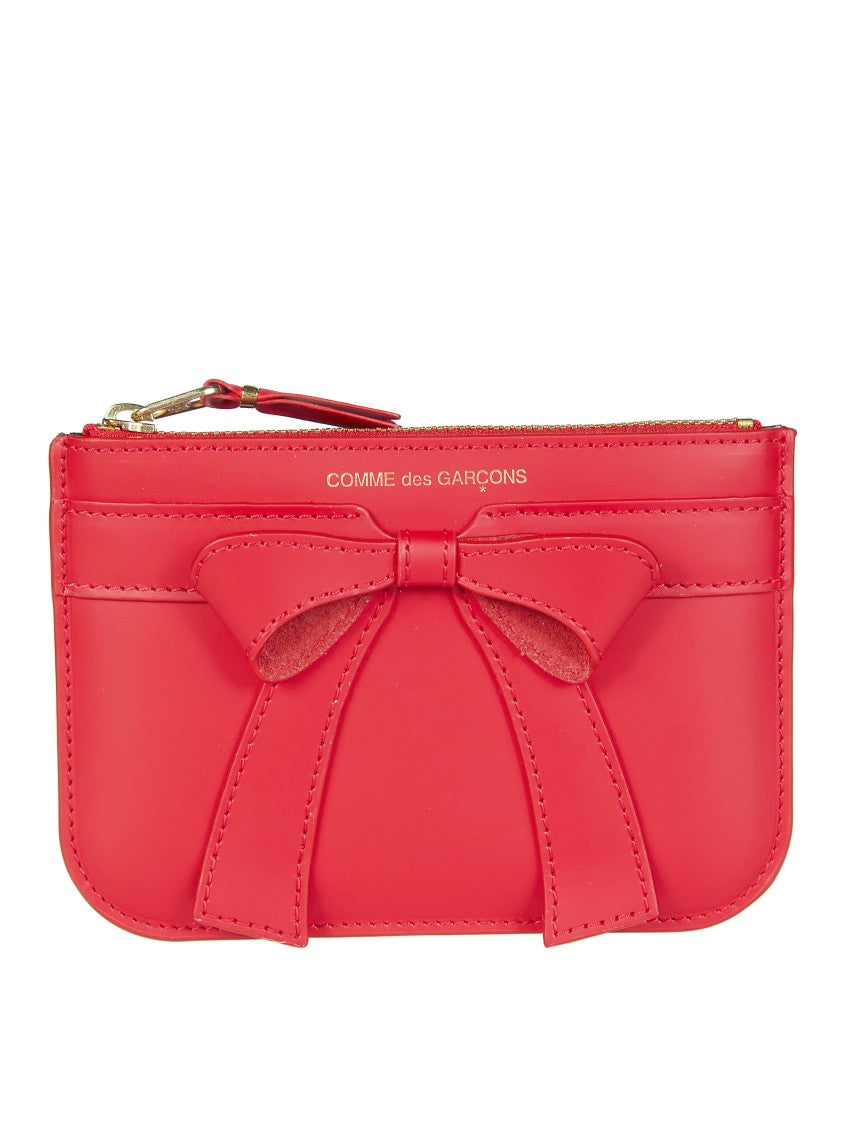 Comme Des Garçons Vibrant Red Big Bow Oversized Pouch