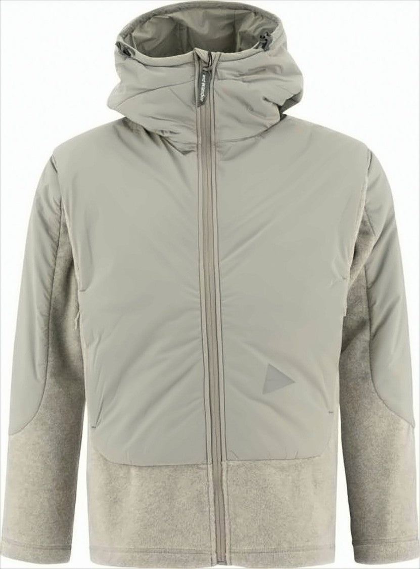 And Wander Two-Tone Padded Casual Jacket With Adjustable Hood
