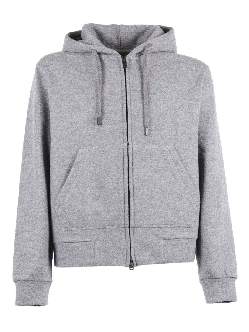 Circolo 1901 Heathered Wool Full Zip Hoodie