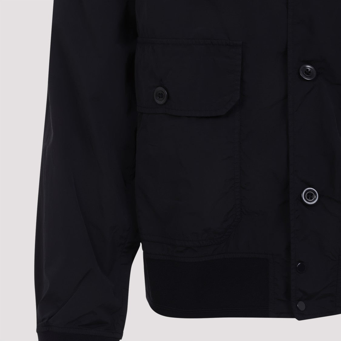 C.P. Company Black Jacketcollar And Utility Pockets
