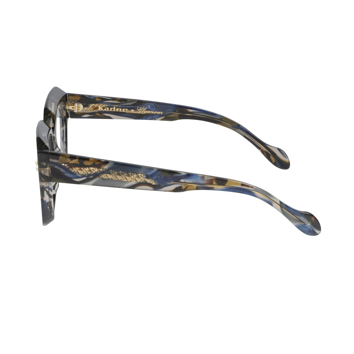 Kador Kallima Glamour Oversized Tortoiseshell Sunglasses With Gold Detailing
