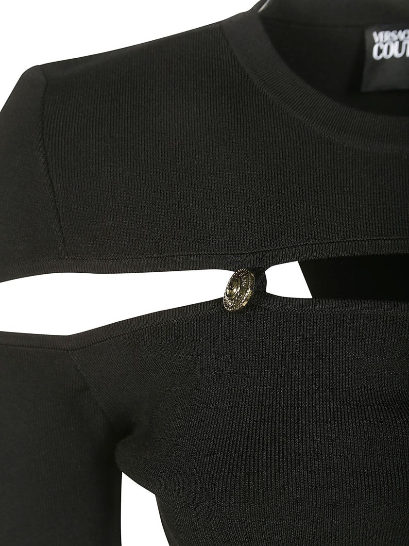 Versace Jeans Couture Cut-Out Design Knitwear With Decorative Buttons