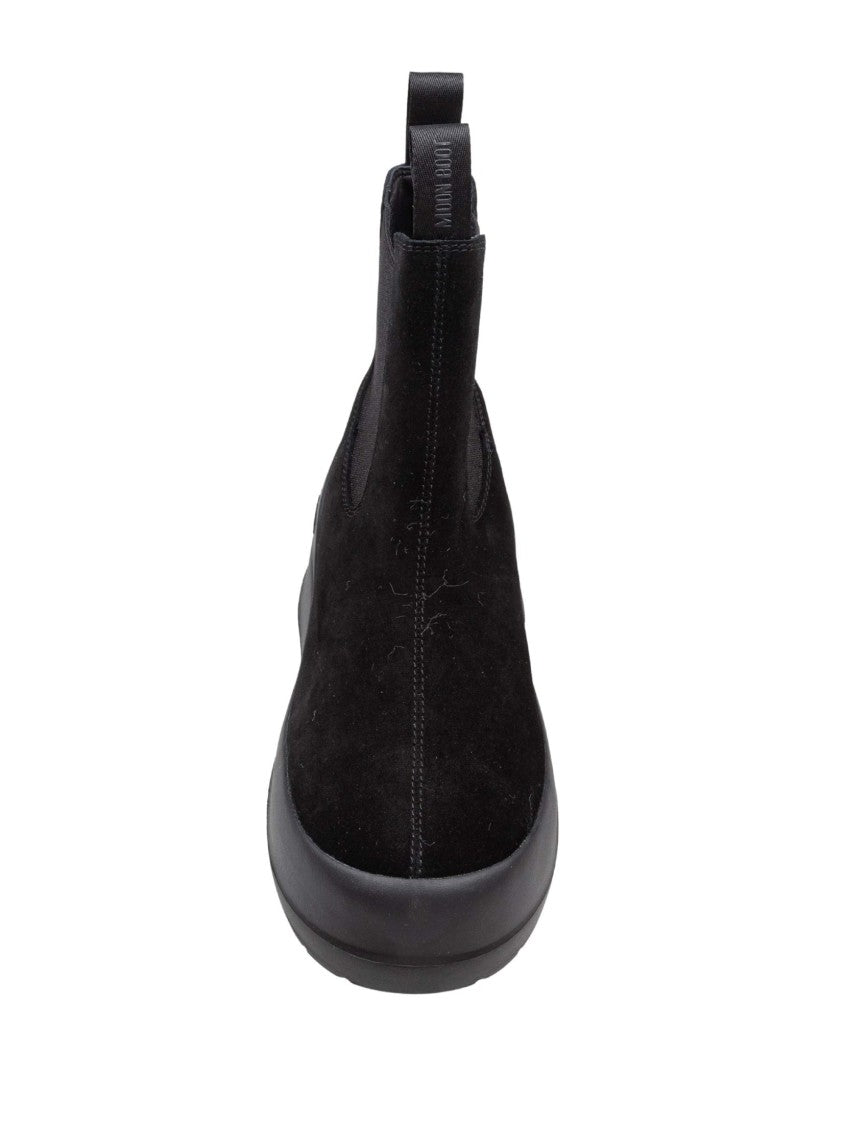 Moon Boot Moon Luna Chelsea Suede Boot, Black