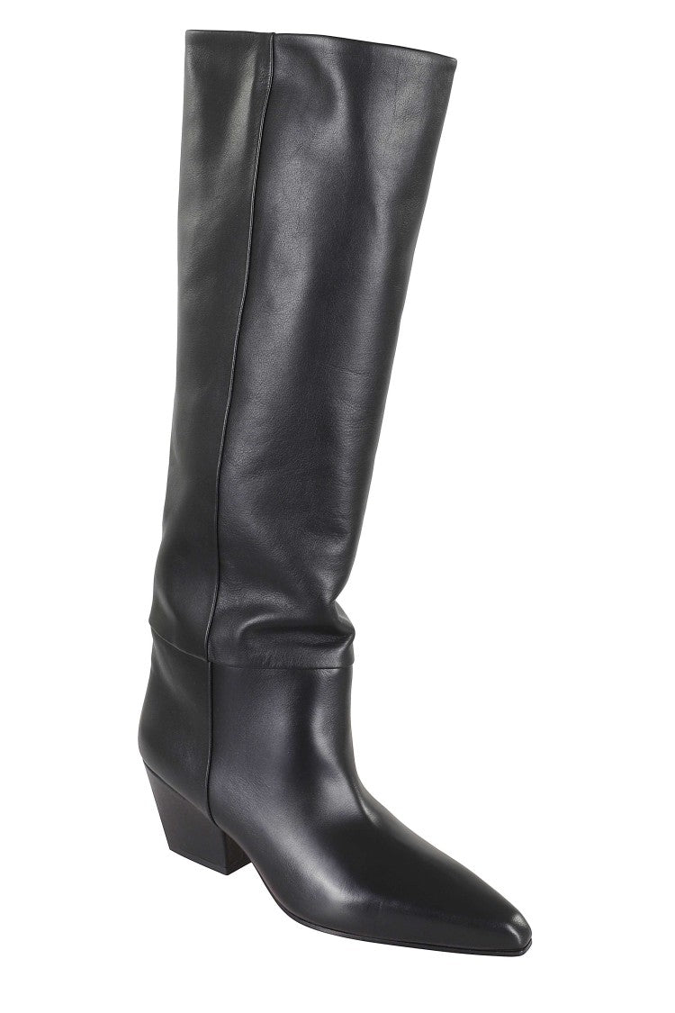 Paris Texas Black Jane 60 Pointed High Shaft Leather Boots