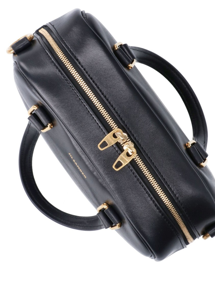 Jil Sander Black Leather Mini Vision Tote Bag