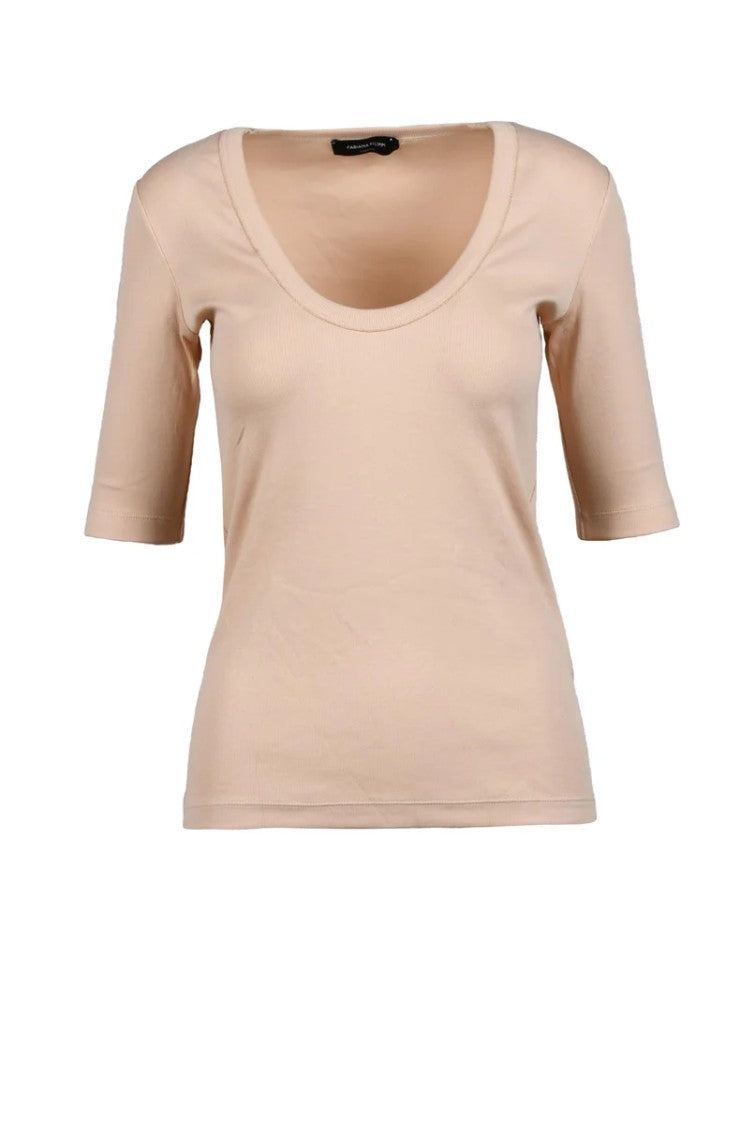 Fabiana Filippi Pink Cotton T-Shirt