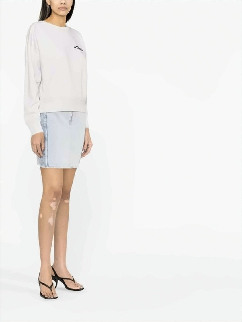 Isabel Marant Cropped Long-Sleeved Sweatshirt With Heathered Texture