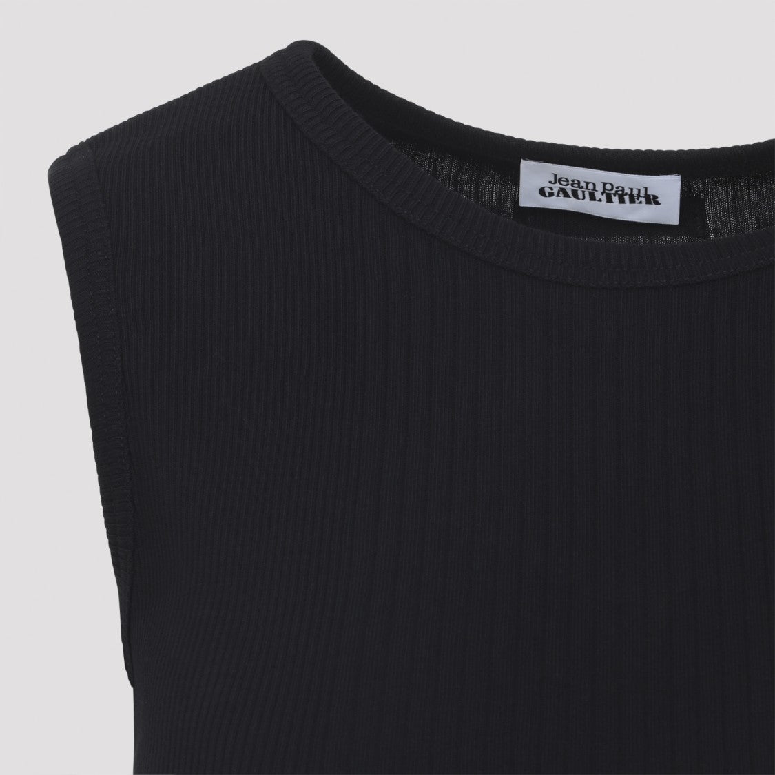 Jean Paul Gaultier Ribbed Cotton Lingerie Garter Top With Belt Loop Detail