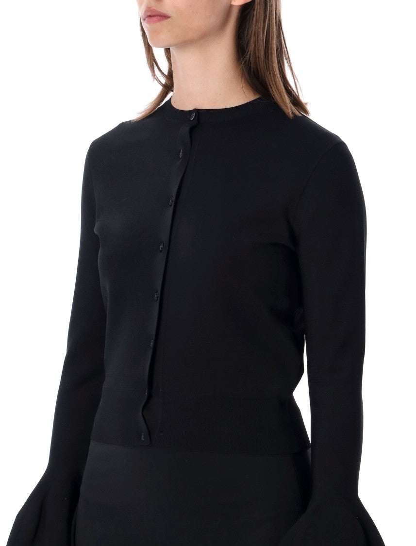 Stella Mccartney Compact Knit Cardigan With Flared Bell Sleeves