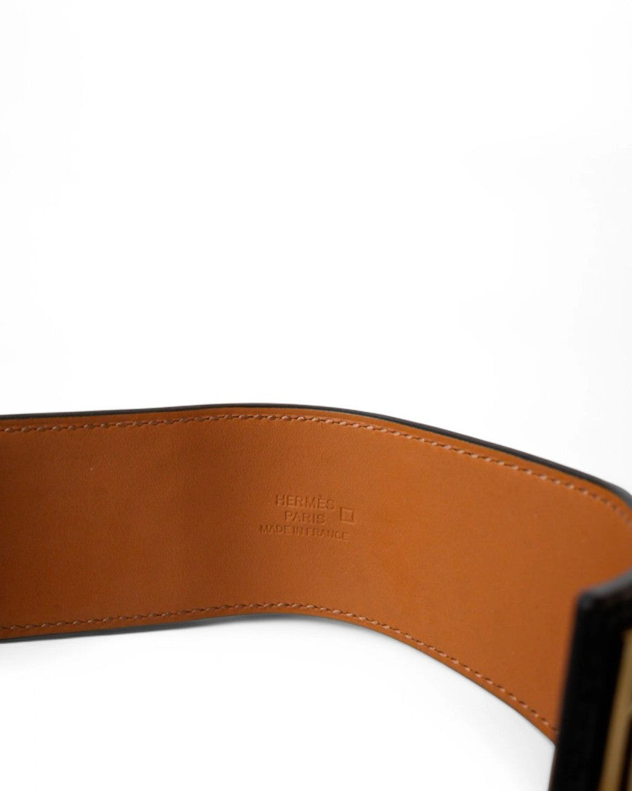 Hermès Collier De Chien Bracelet In Blue Alligator