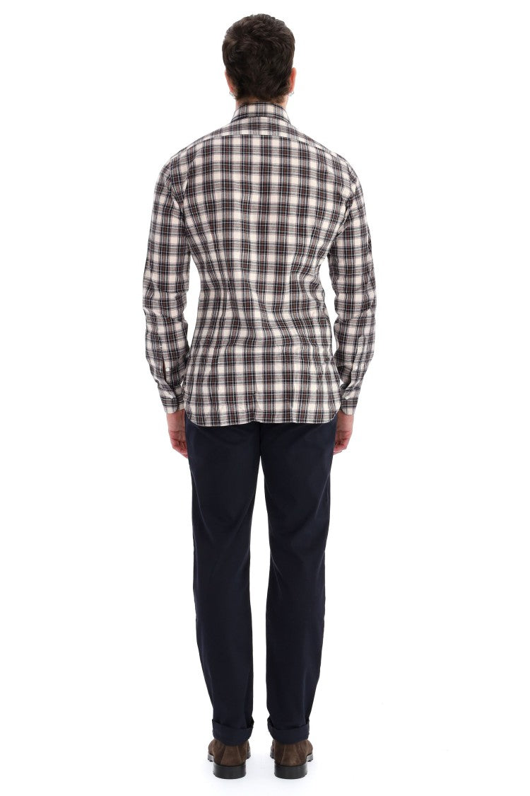 Borriello Flannel Check Tailored Shirt