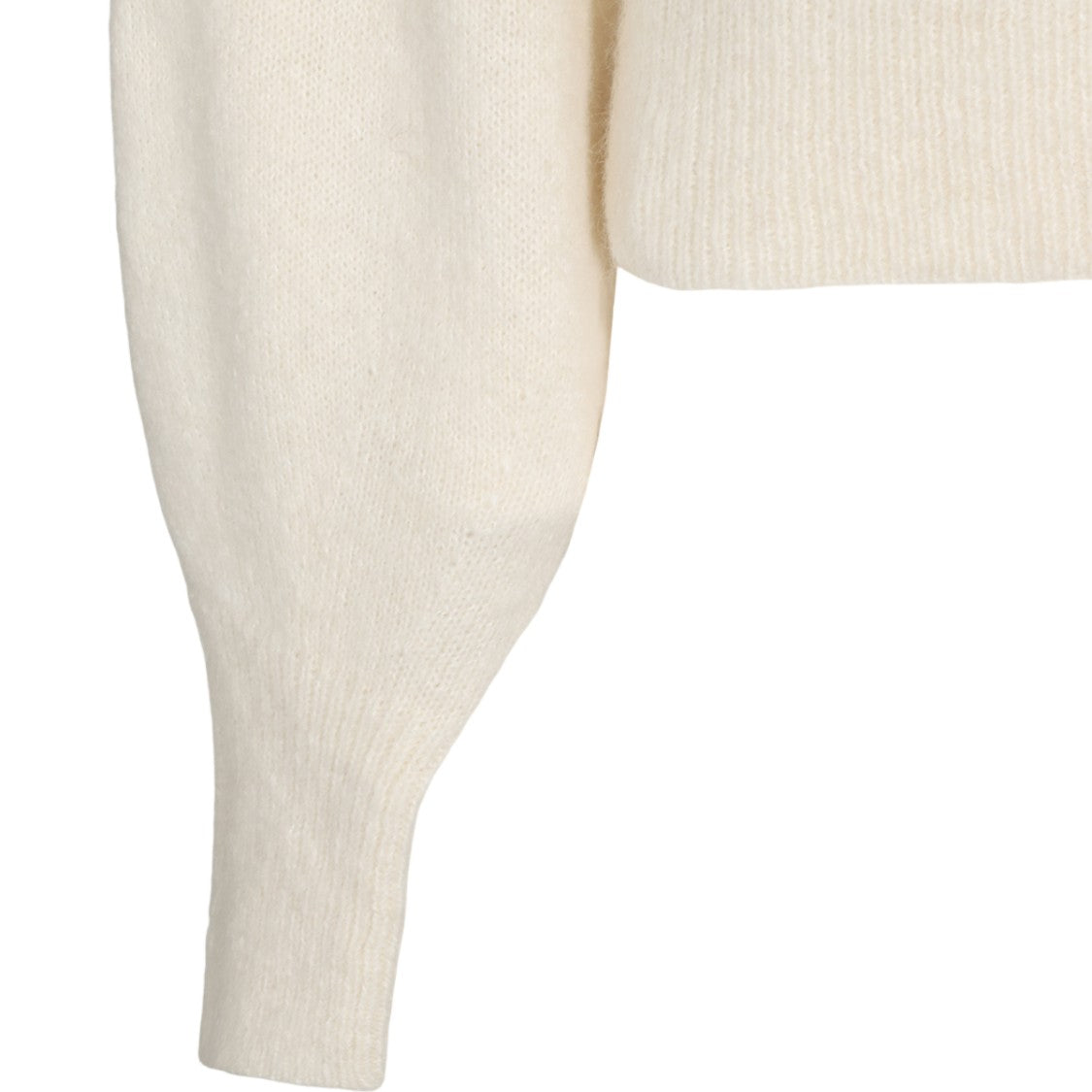 Twin-Set Floral Voluminous-Sleeve High-Neck Sweater