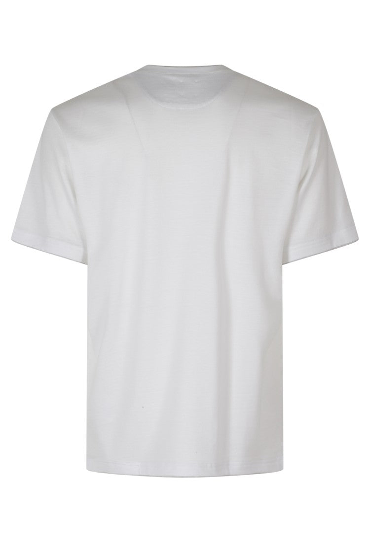 Eleventy Crewneck Melange Trim Cotton T-Shirt