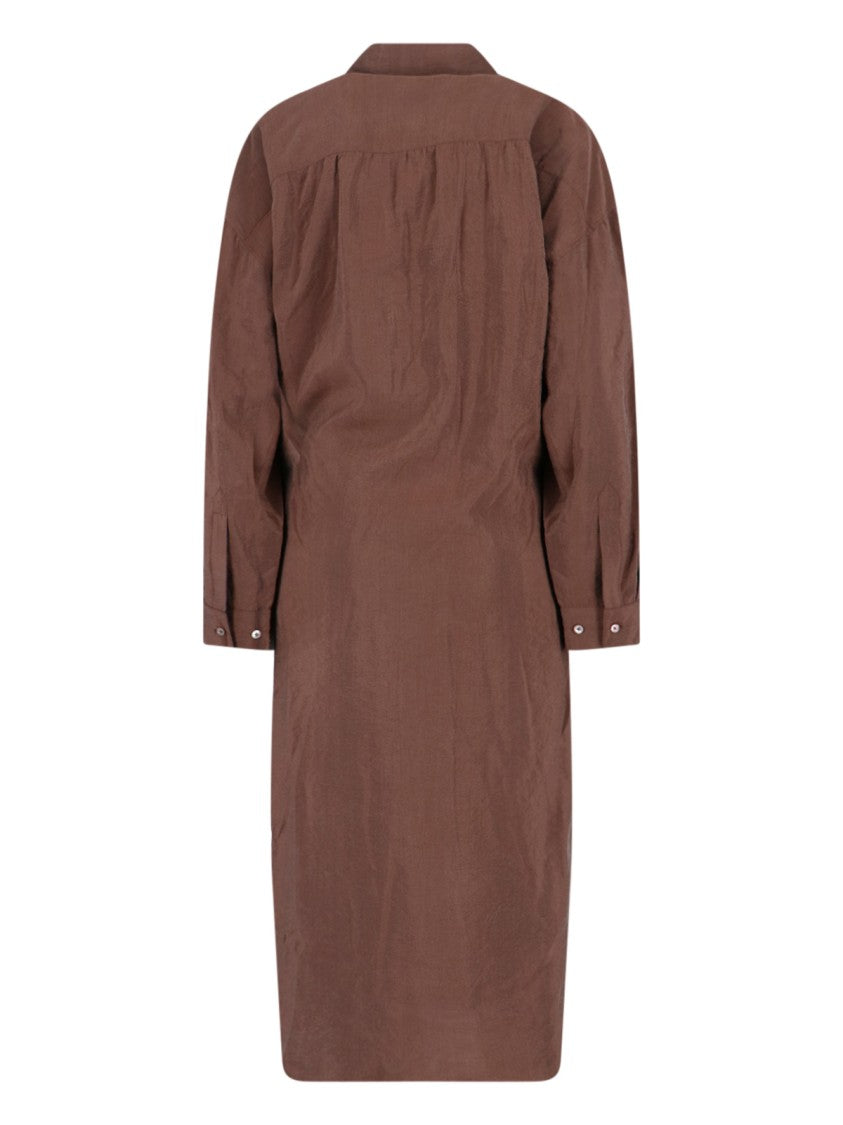 Lemaire Midi Shirt Dress – Brown