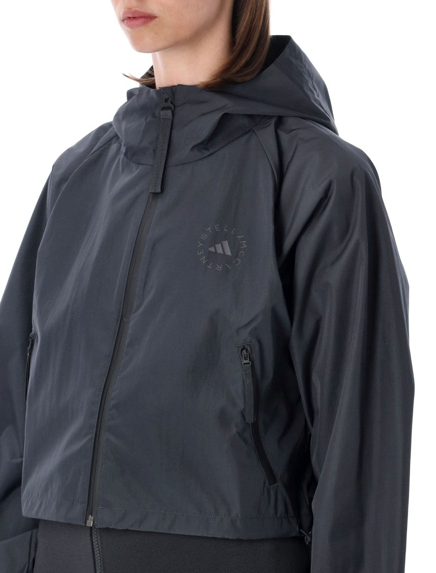 Adidas By Stella Mccartney Cropped Hooded Track Jacket