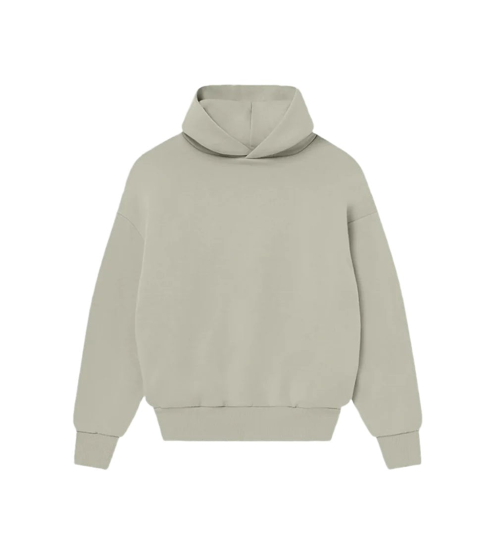 Perplex Leaf Green Armor Ribbed Cotton Cuffs Hoodie