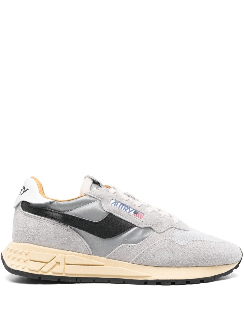 Autry Layered Light Grey Sneakers With Suede