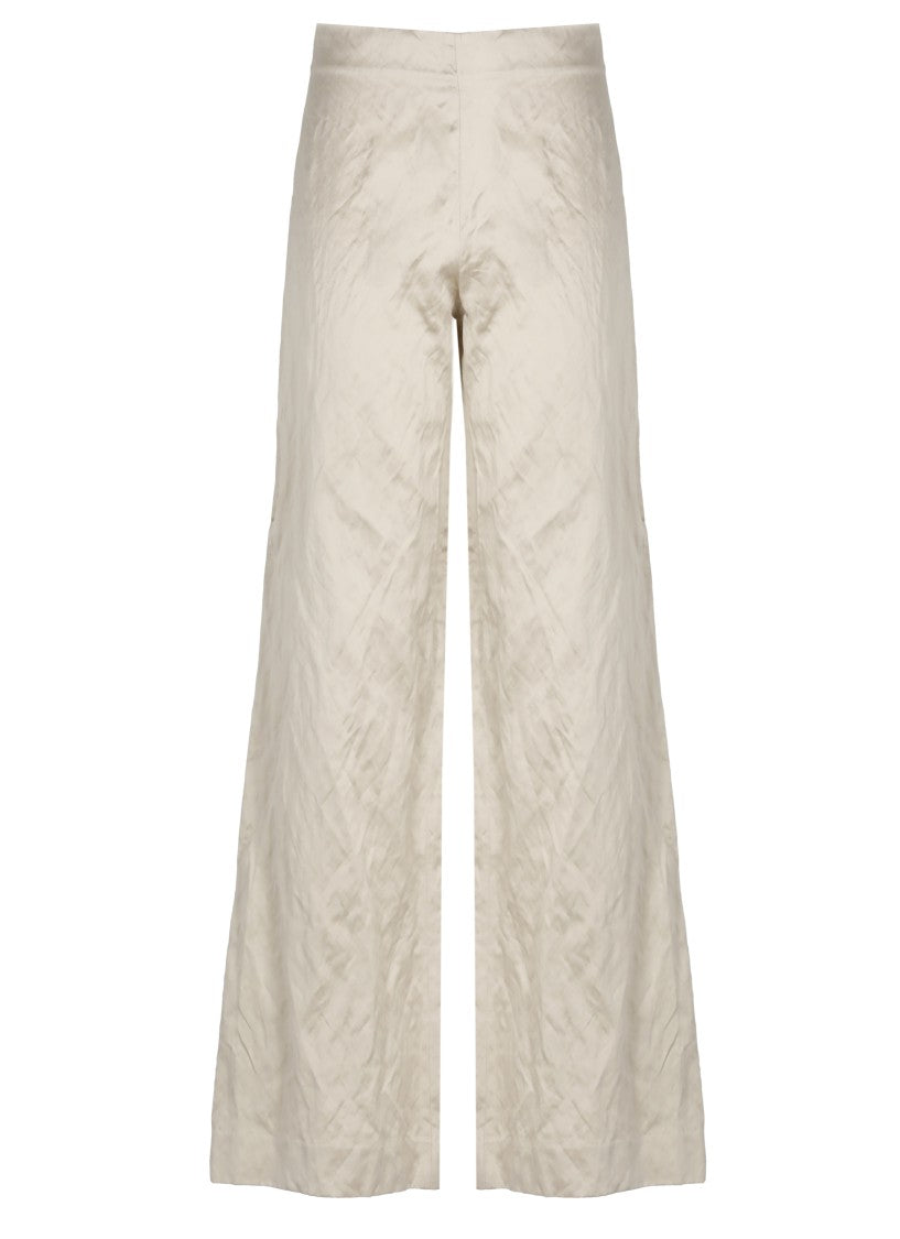 Antonelli Firenze Beige Patrizio Viscose Wide-Leg Pants