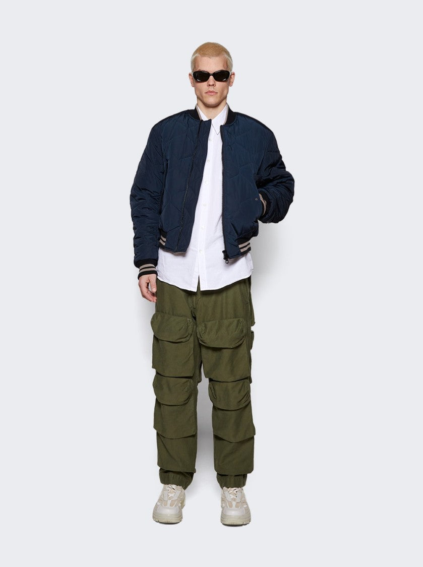 Dries Van Noten Back Zip Bomber Jacket With Quilted Texture