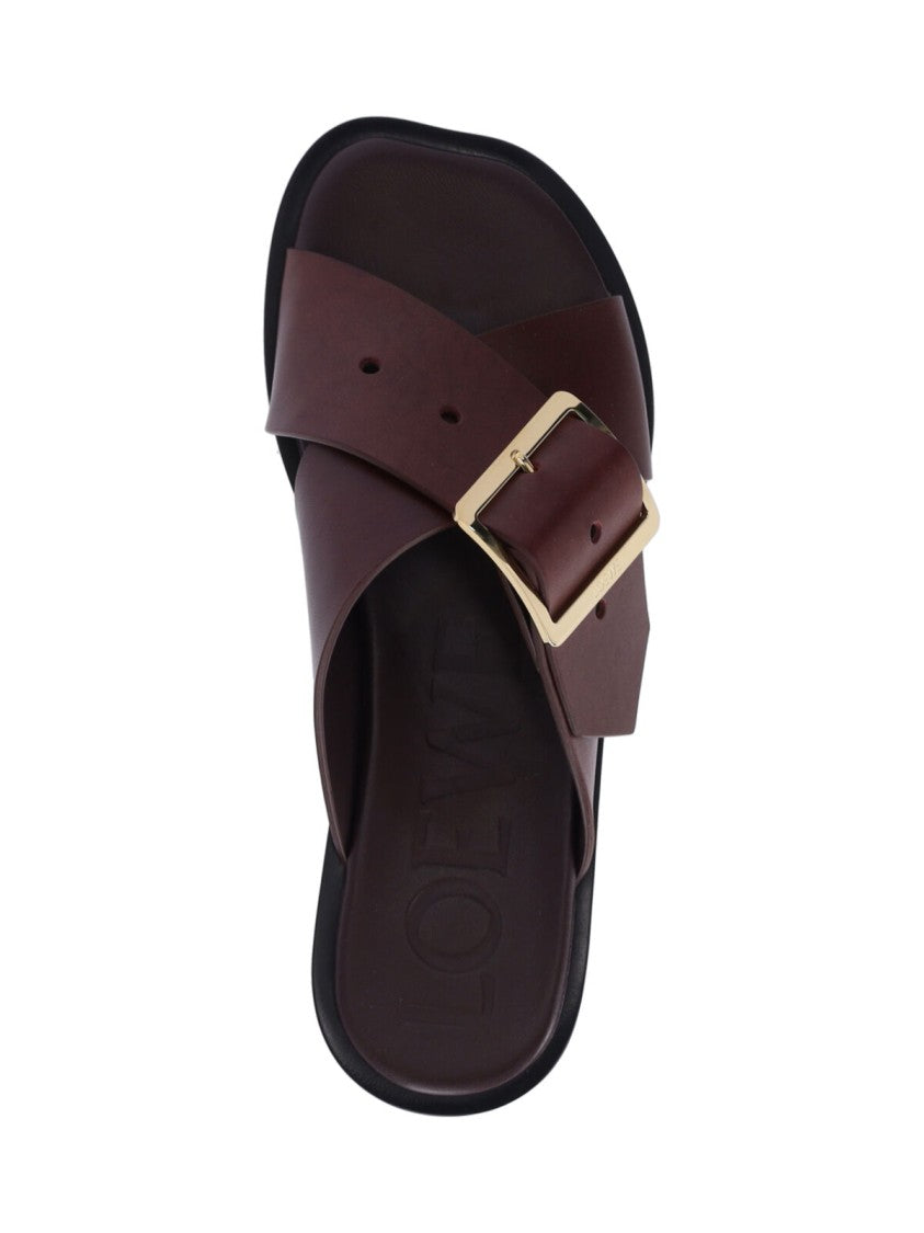 Loewe "Petal" Strappy Sandals Red