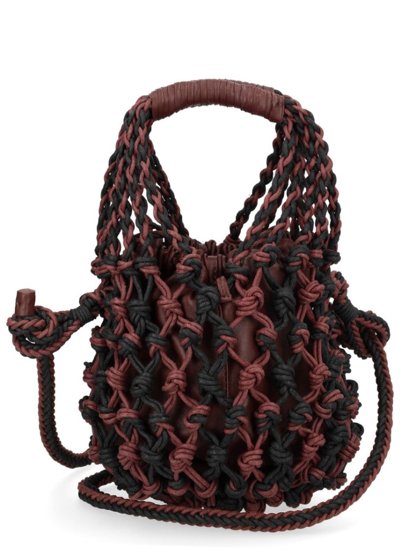Alysi Two Tone Woven Mesh Bag