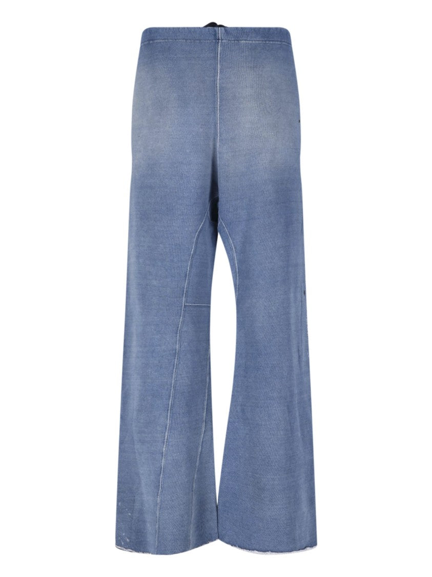 Gallery Dept. Relaxed Wide-Leg Trousers With Distressed Detailing And Patchwork Accents