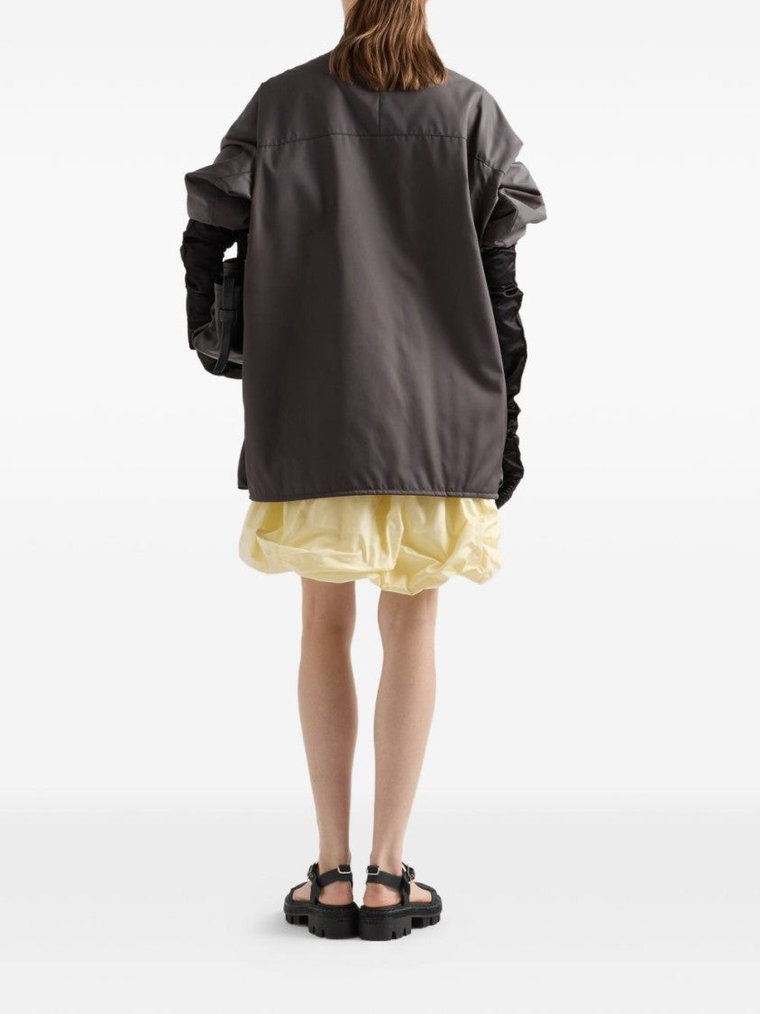 Prada Black Re-Nylon Waterproof Quilted Rain Jacket