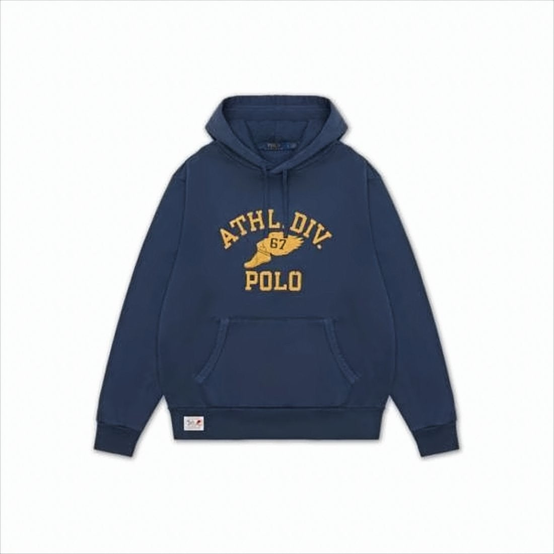 Polo Ralph Lauren Navy Blue Fleece Sweatshirt With Graphic Detailing