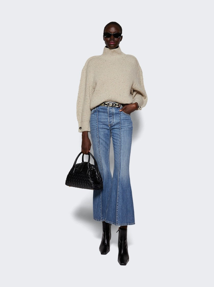 Khaite Bambi Skinny Belt Python-Embossed Leather