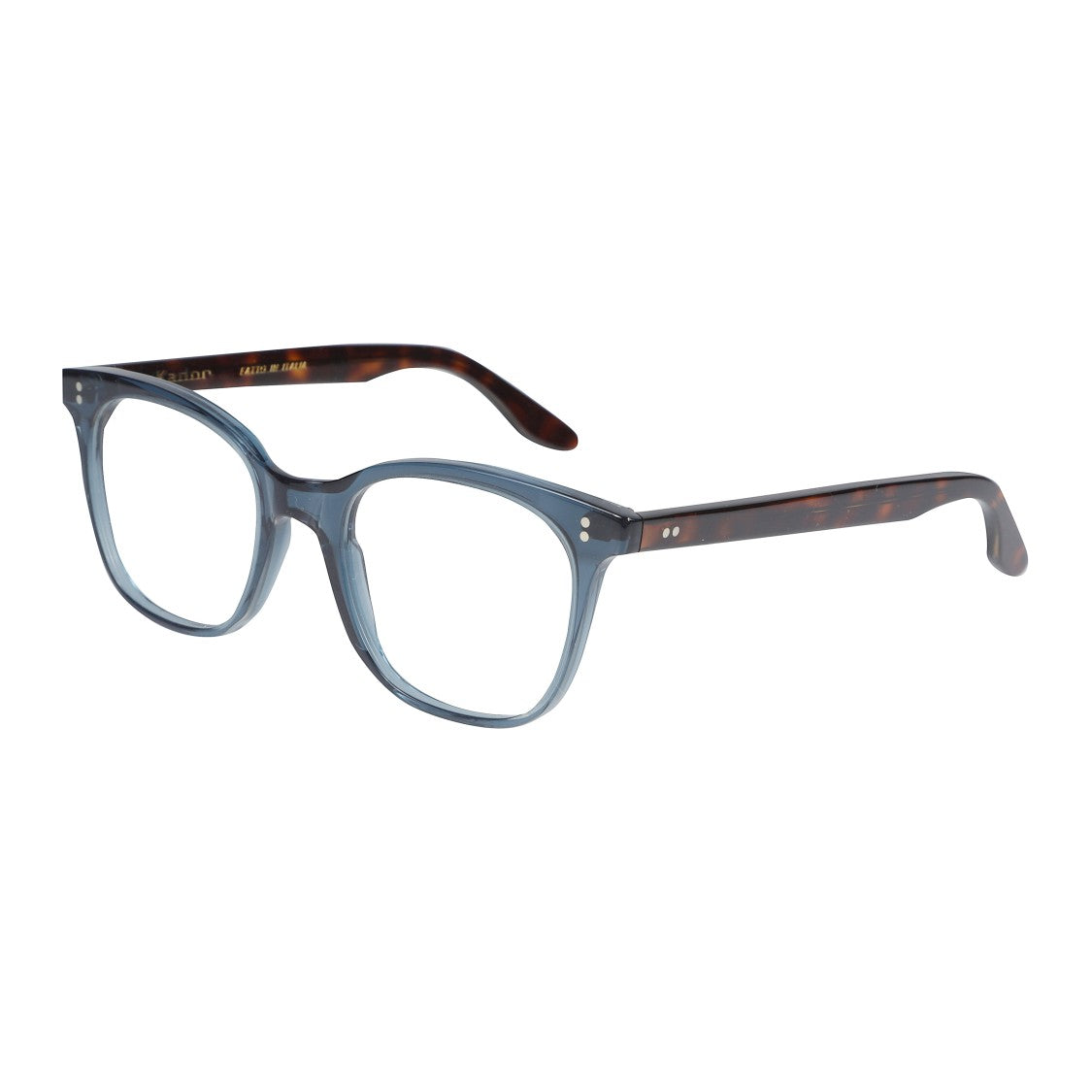 Kador Cooper Small Translucent Blue Square Frame Eyeglasses