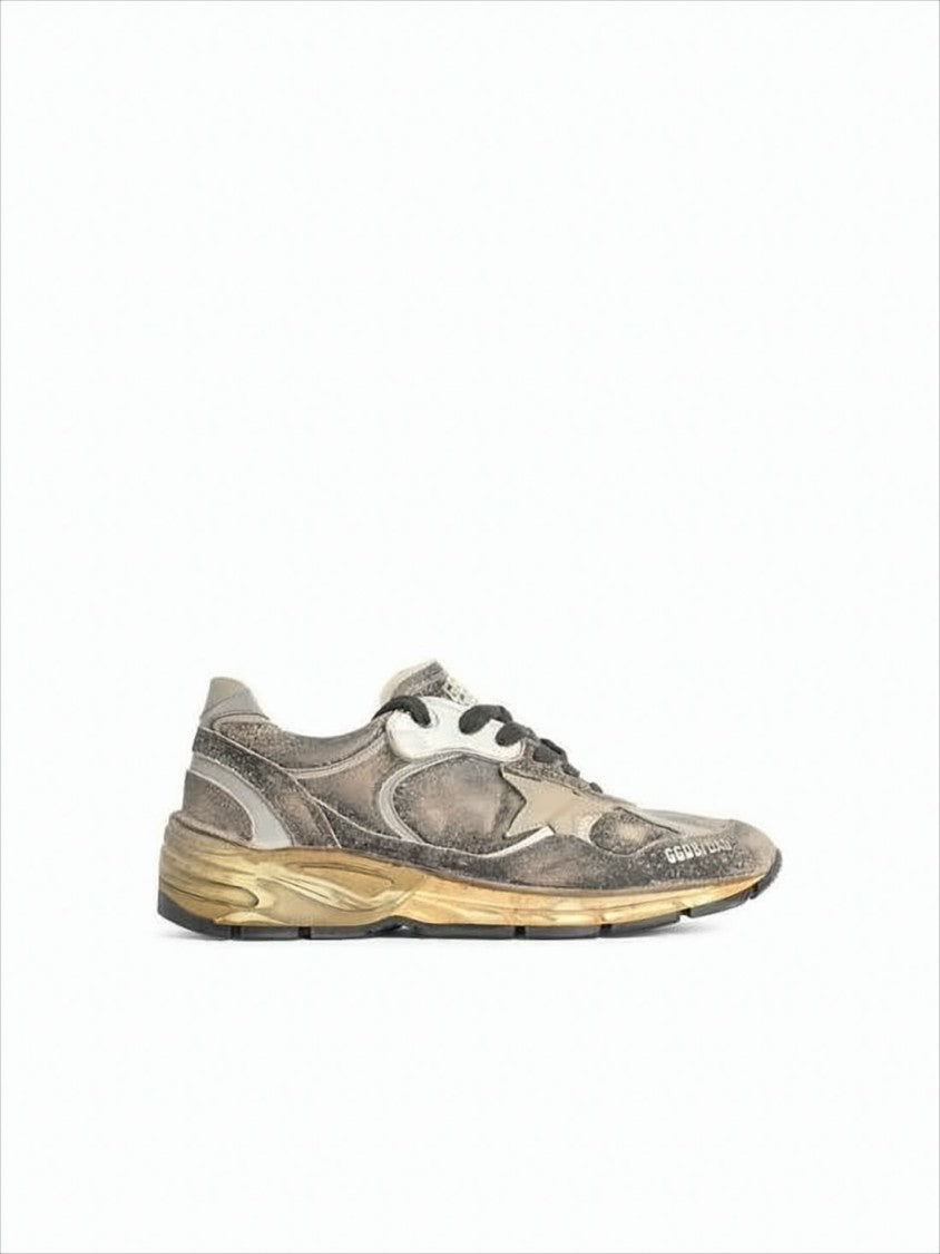 Golden Goose Distressed Vintage-Inspired Low-Top Sneakers With Chunky Sole