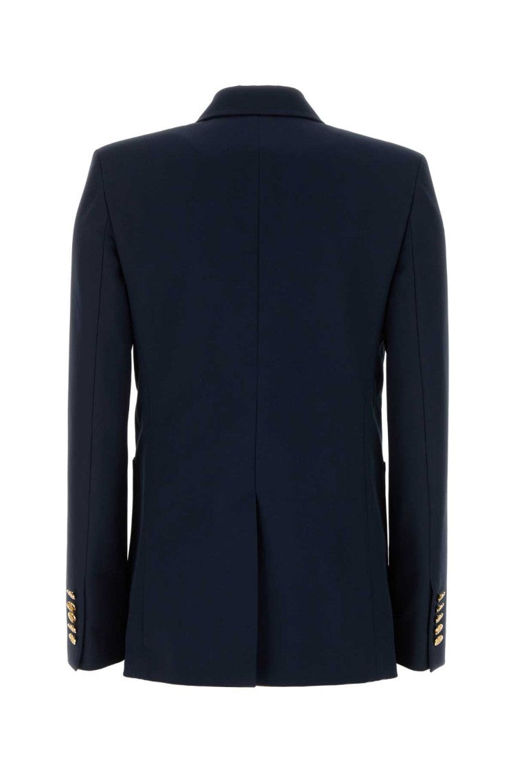 Gucci Navy Blue Cotton Blazer