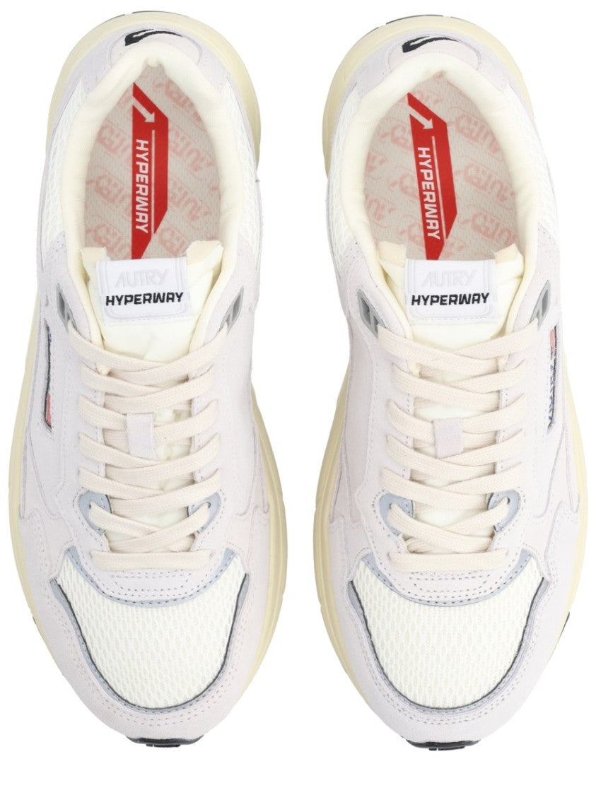 Autry Hyperway Layered Suede Cow Leather Sneakers
