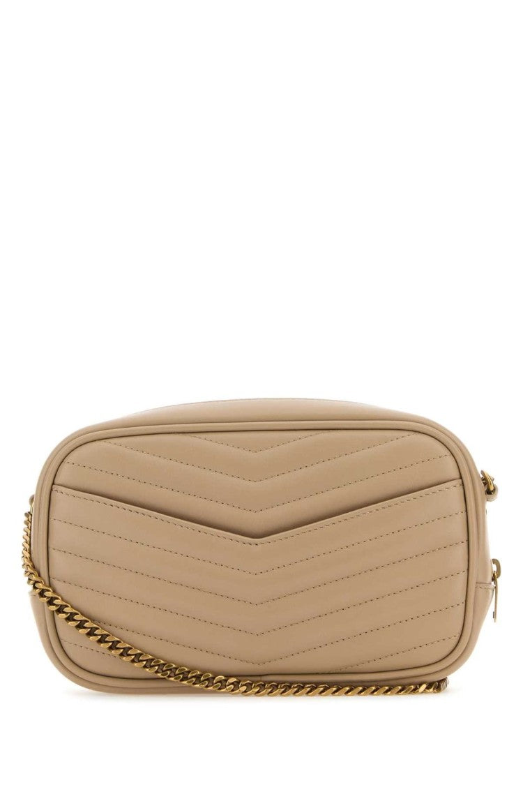 Saint Laurent Quilted Leather Crossbody Bag With Chain Strap