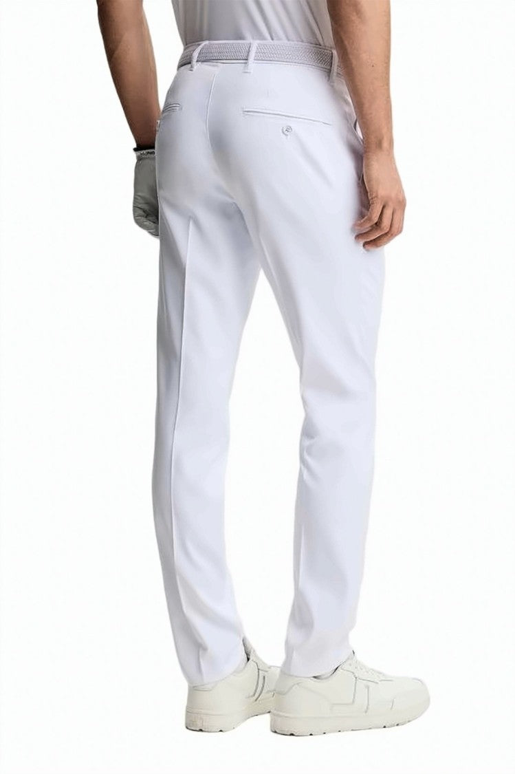 J Lindeberg Tailored Straight Pants With Mid-Rise Waist