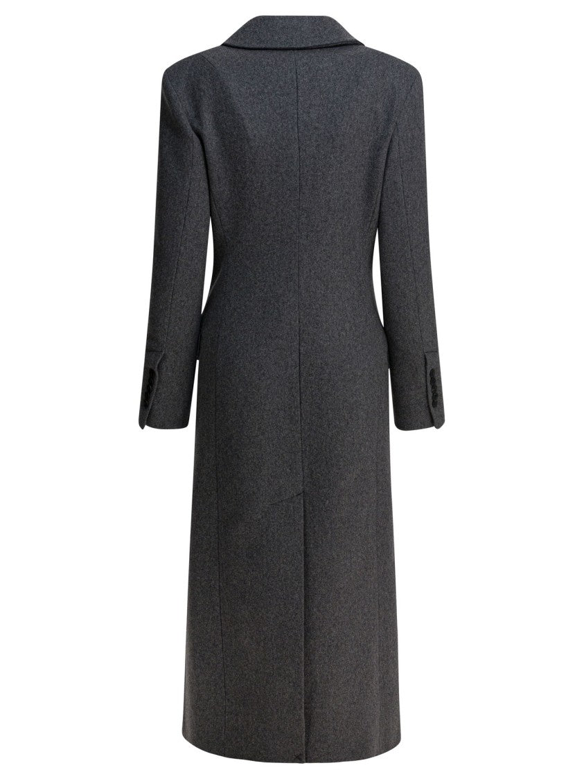 Ivy & Oak Double-Breasted Long Coat With Wide Lapels