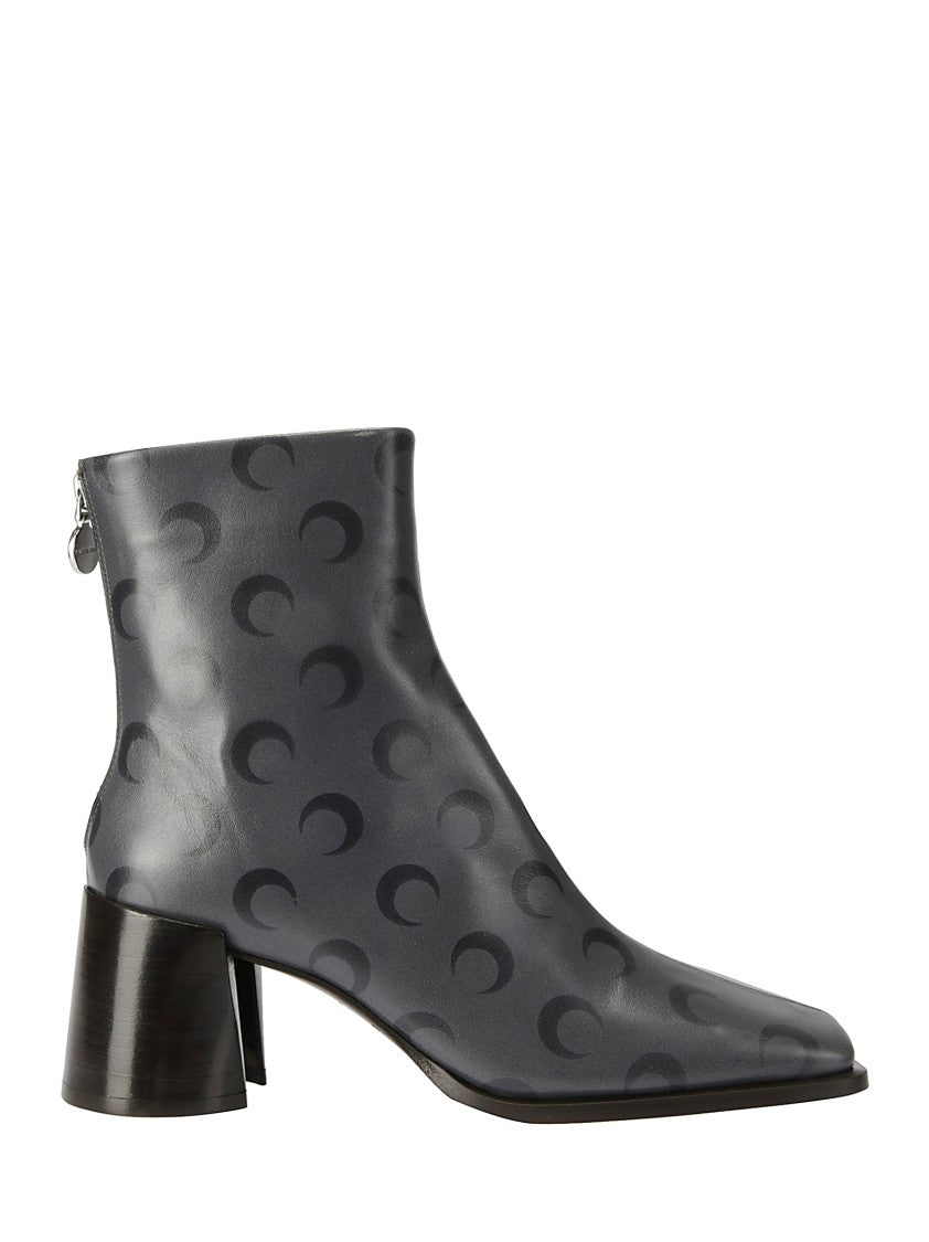 Marine Serre Moon Airbrushed Leather Ms Block Ankle Boots