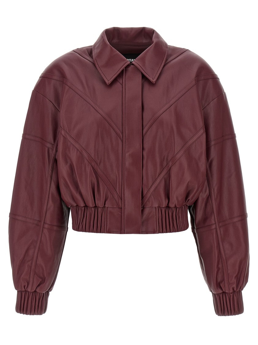 Rotate Birger Christensen Leather Effect Bomber Jacket
